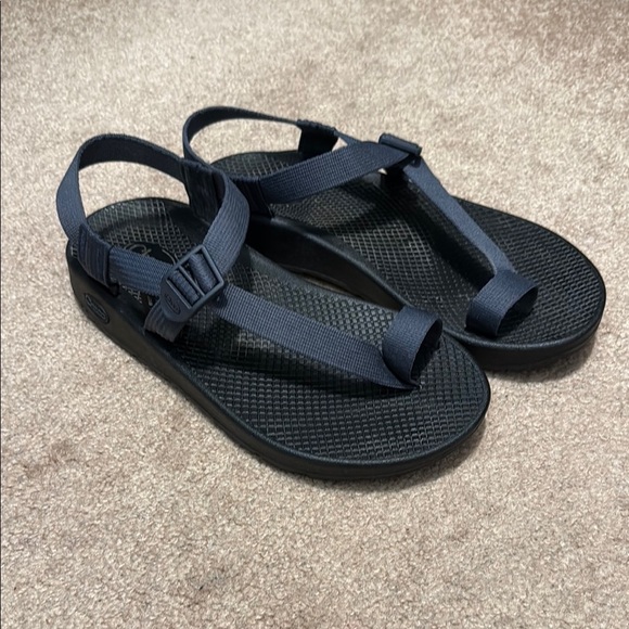 Chaco Blue and Black Adventure Sandals - Picture 1 of 6